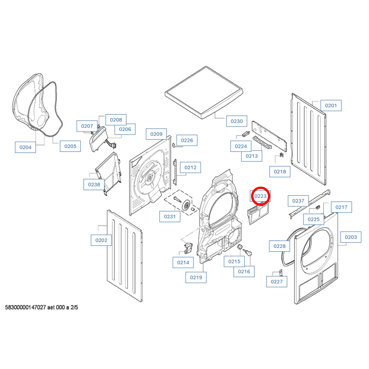 00652184 Bosch Dryer Lint Filter image 3