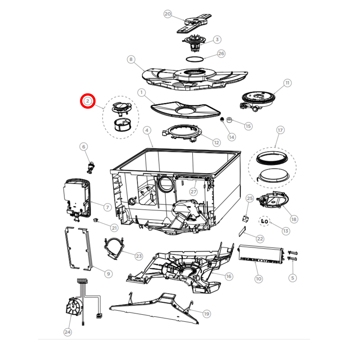 510921 Fisher & Paykel Dishwasher Drain Micro Filter Kit image 2