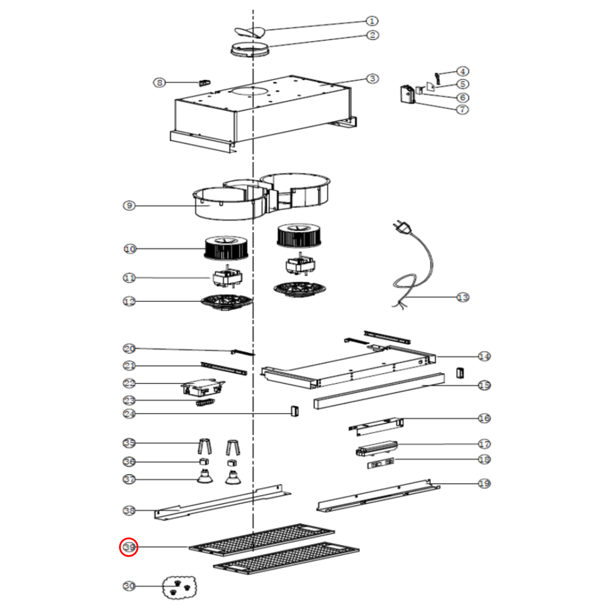 ATFT600260 Euromaid Everdure Rangehood Filter 525MM x 163MM image 2