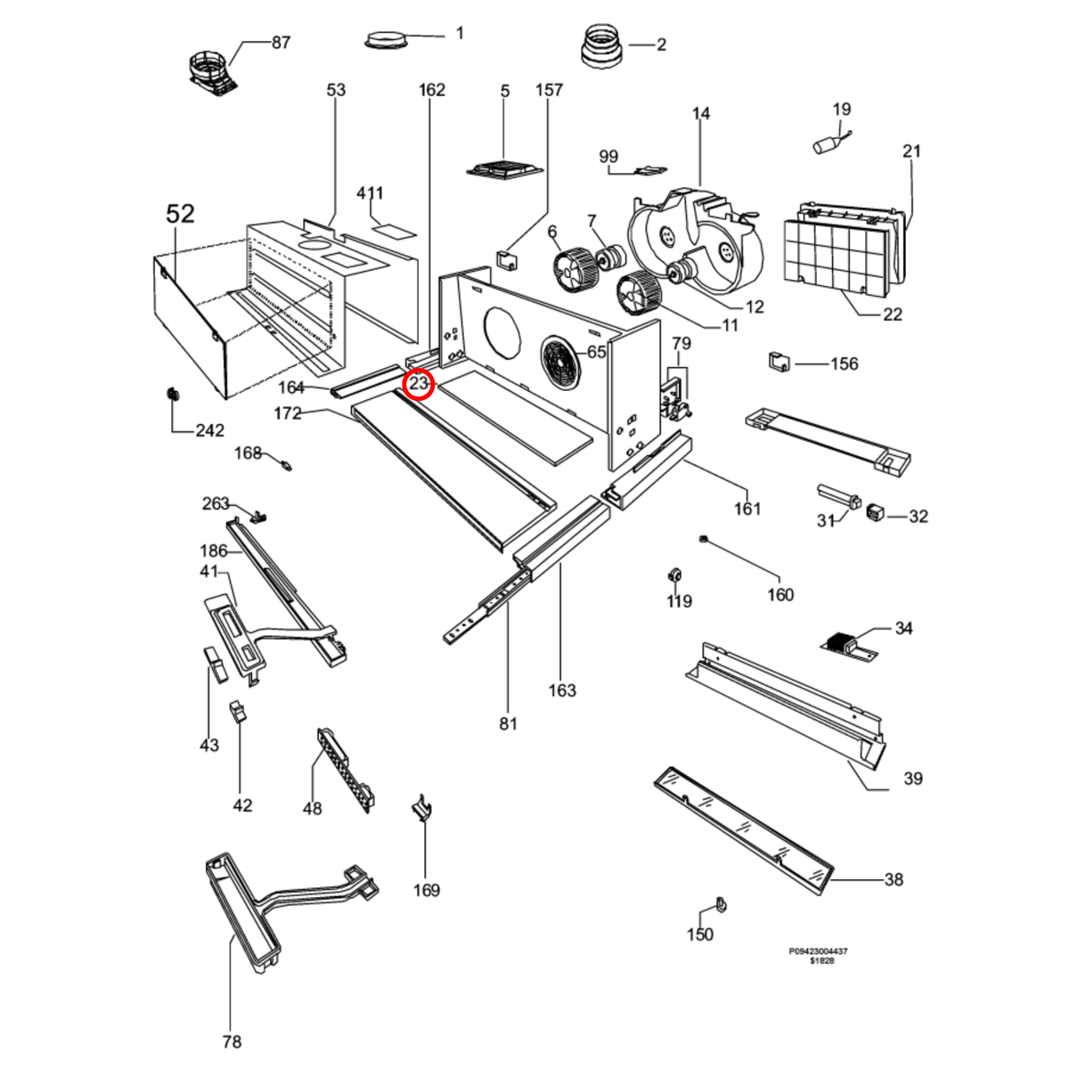 4055344149 AEG Rangehood Mesh Filter image 2
