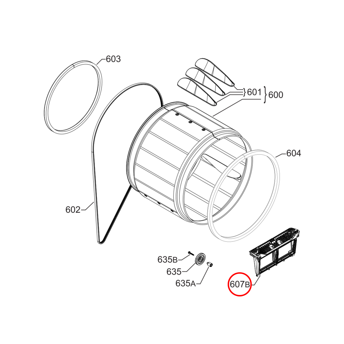 8074539019 Electrolux Dryer Fluff Filter image 4