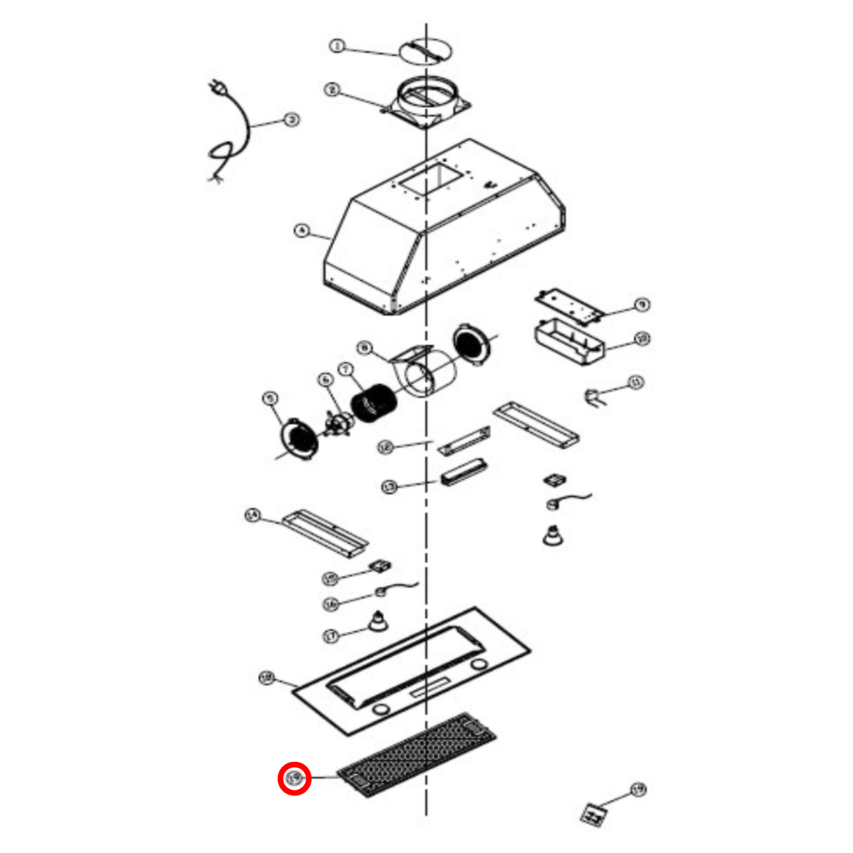 AT6008A9019 Venini Rangehood Filter image 2