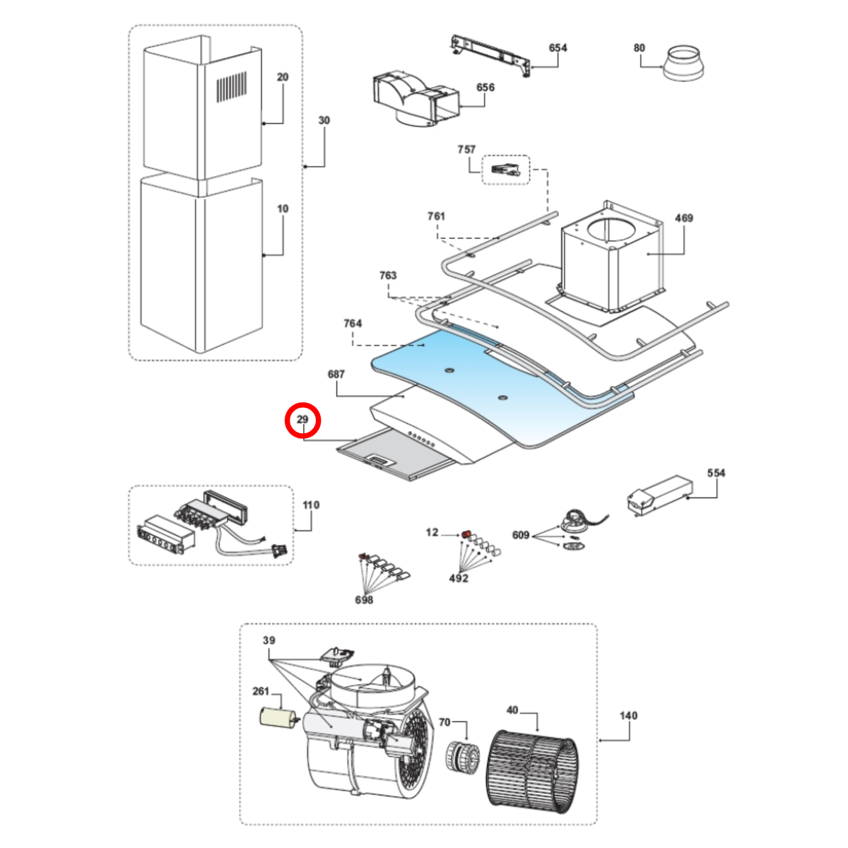 181471 Asko Gorenje Rangehood Aluminium Filter image 2