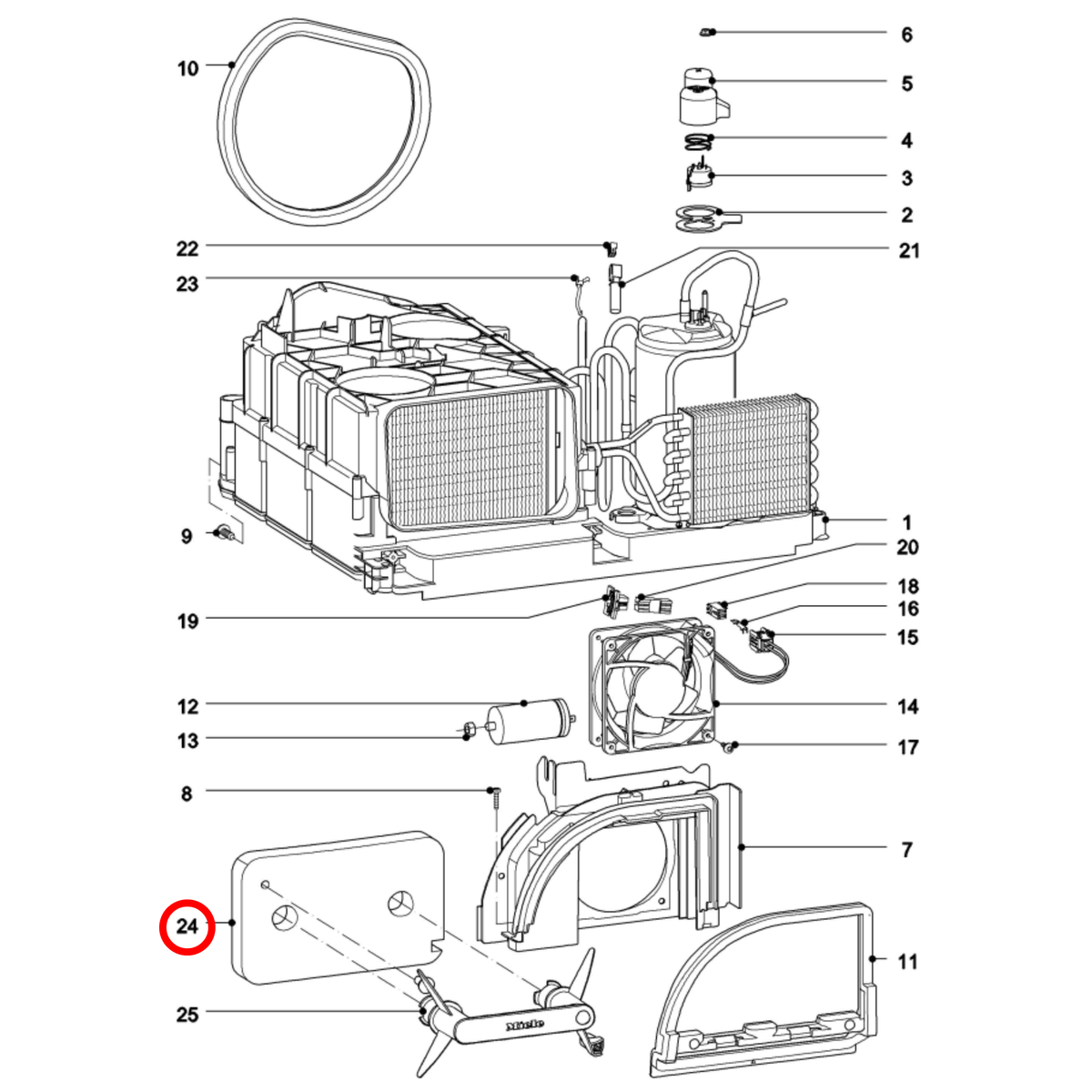 9499230 Miele Dryer Condenser Foam Filter image 4