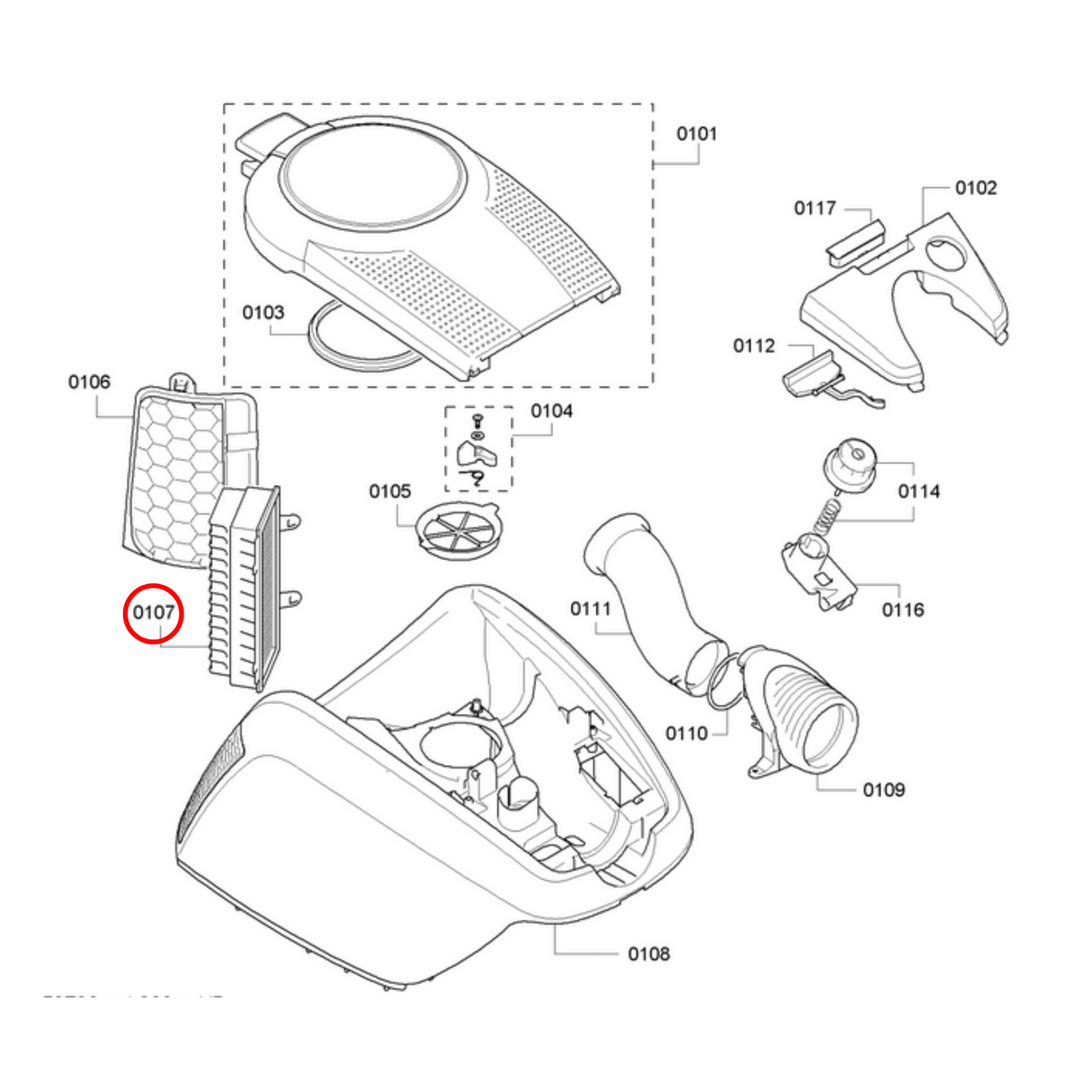 00577281 Bosch Vacuum Hygiene Filter image 4