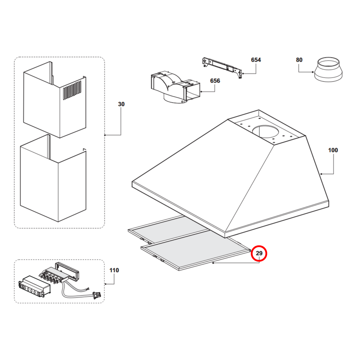 00SP002990Q Blanco Euromaid Belling Rangehood Aluminium Mesh Filter image 2