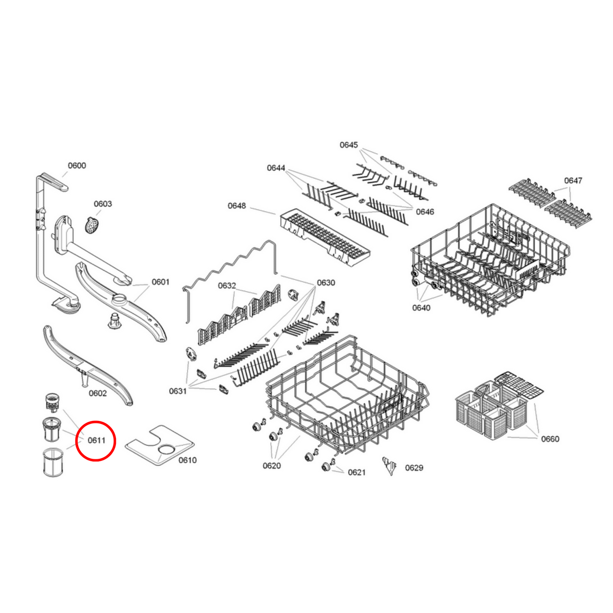 17008311 Bosch Dishwasher Filter Mesh Micro image 3