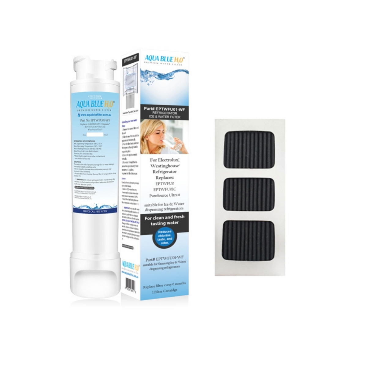 242047806 Electrolux Westinghouse Fridge Water Filter Air Filter Set