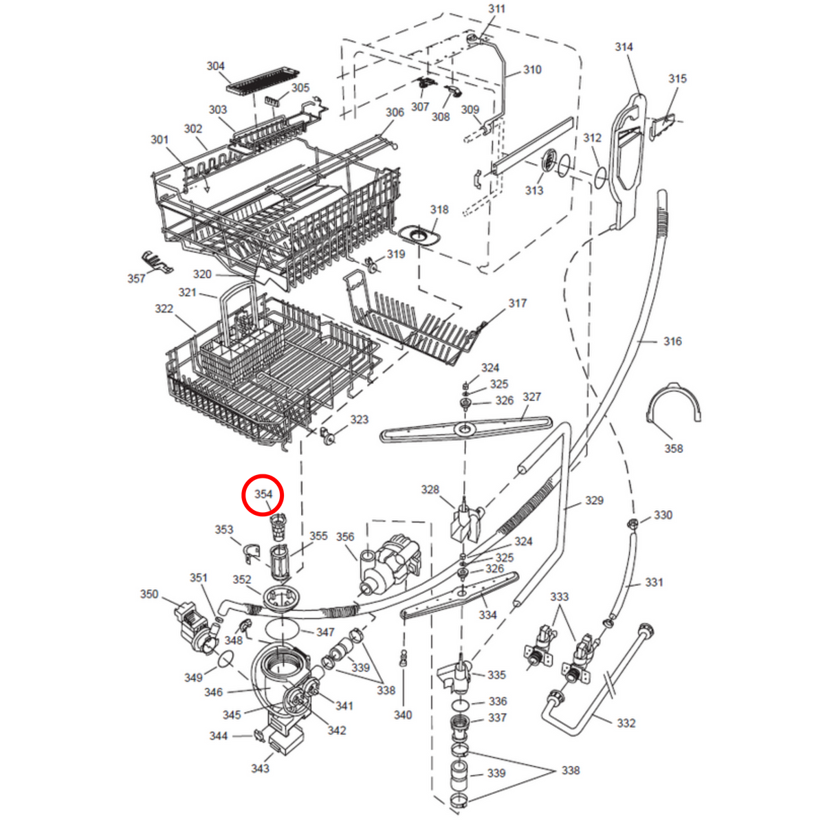 247822 Asko Dishwasher Filter Basket Strainer image 3