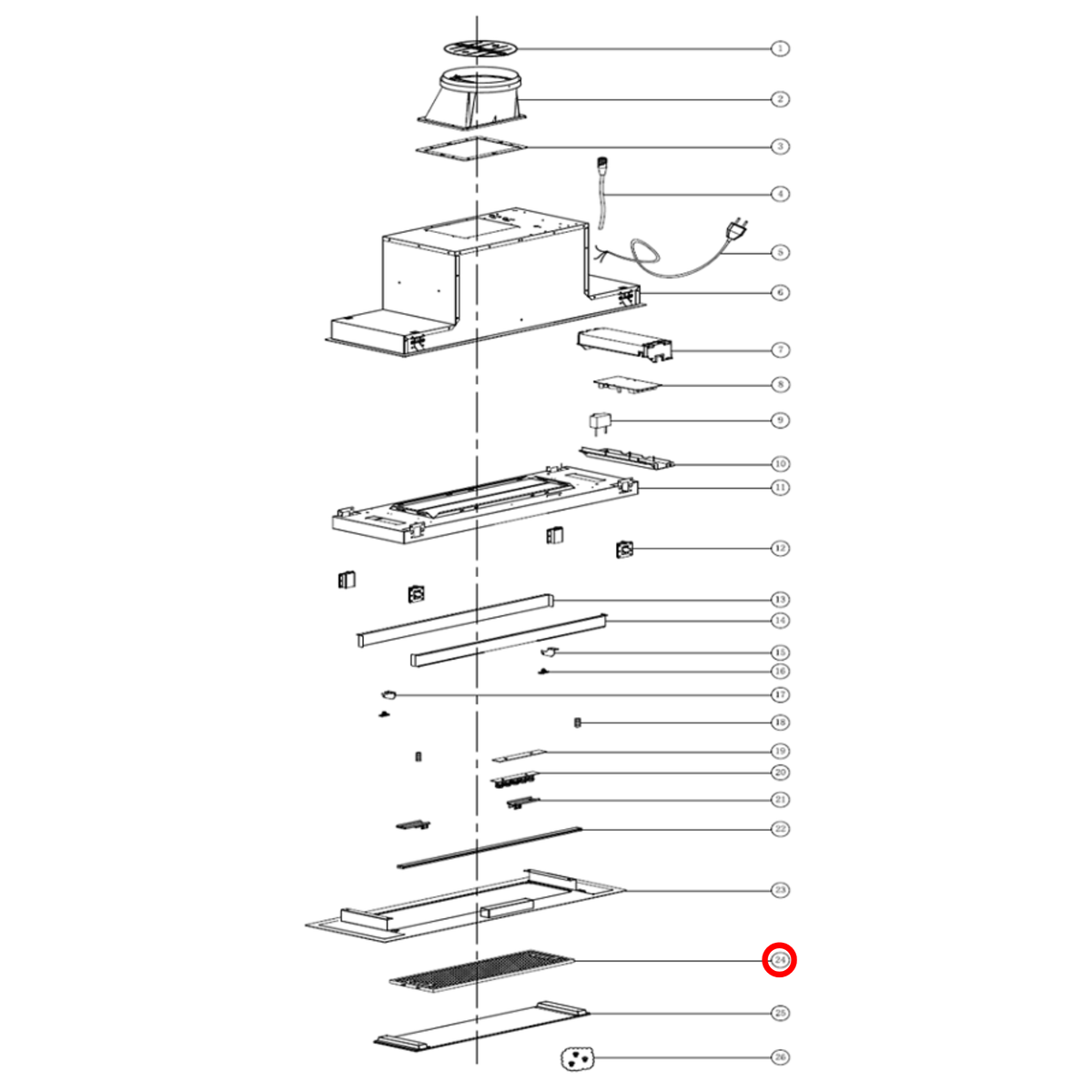 1300100465 Euromaid Technika Rangehood Filter image 2