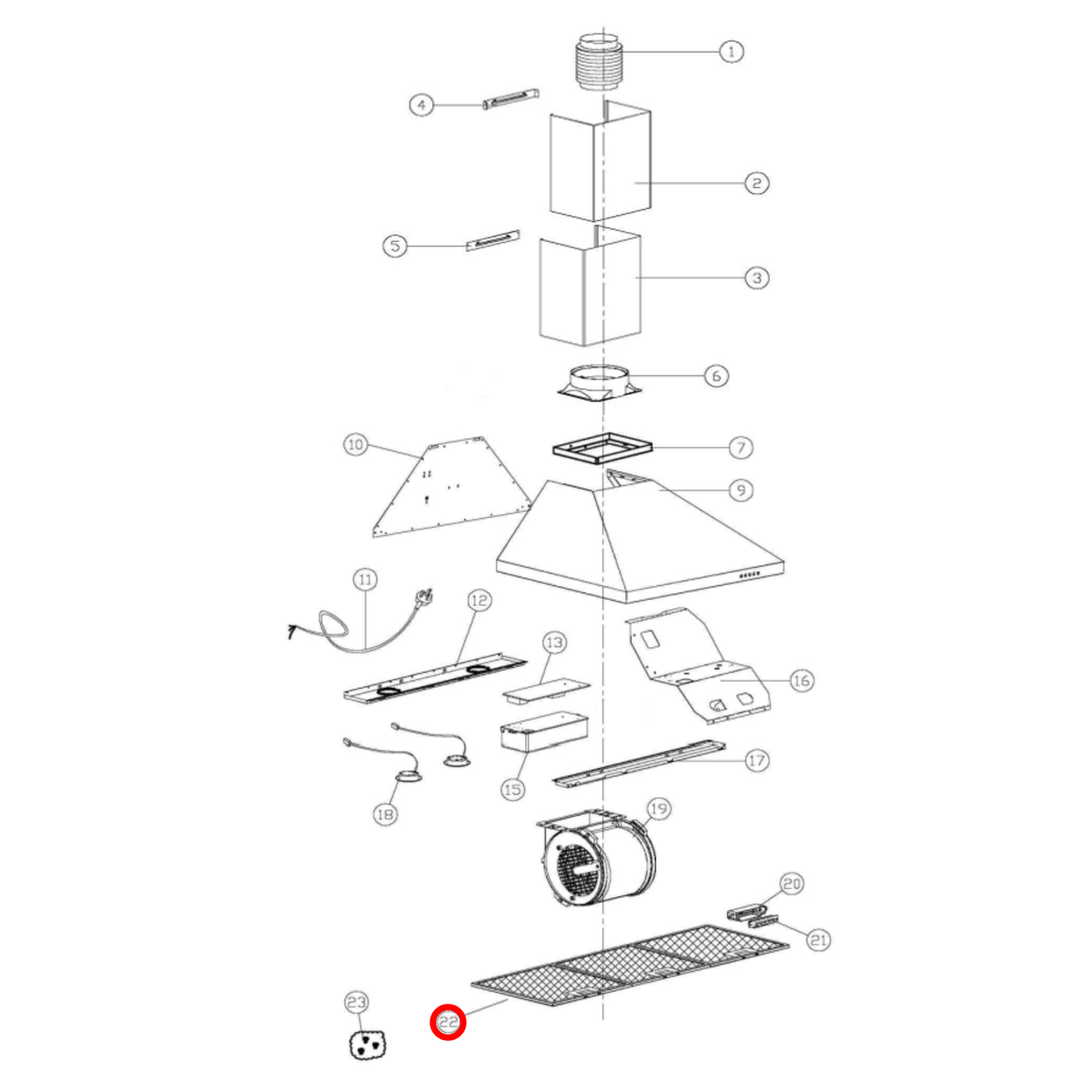 SYF353B9 Baumatic Venini Rangehood Filter image 2