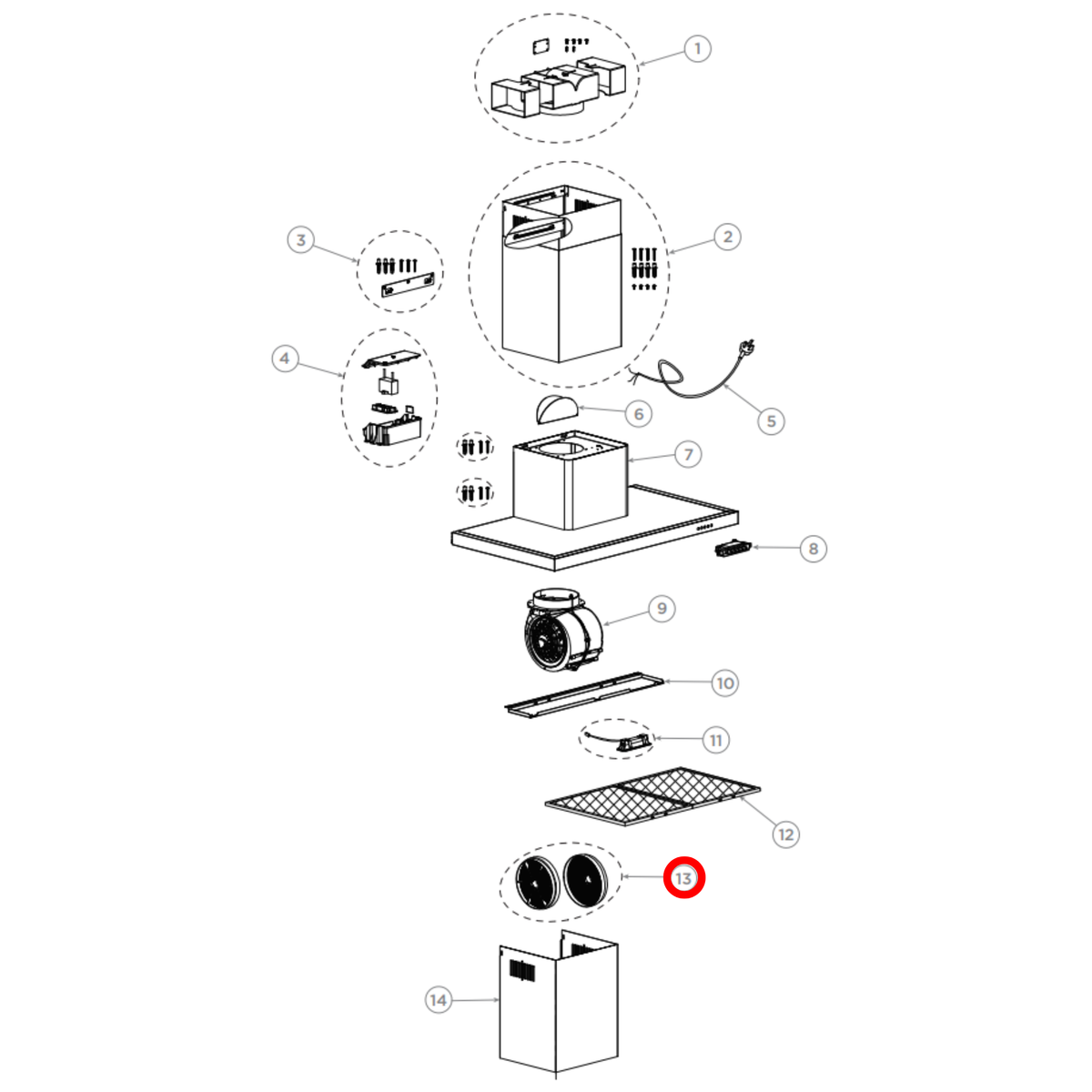 H0530060509 Fisher & Paykel Haier Rangehood Carbon Filter Pack of 2 image 2