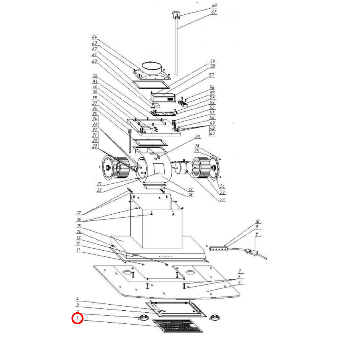 30405100033 Technika Rangehood Filter image 2