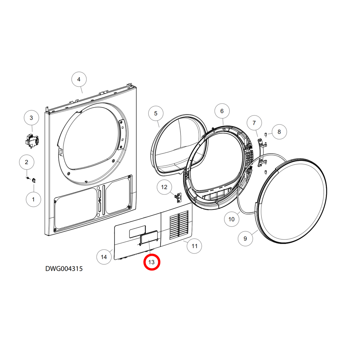 H0180200186 Haier Dryer Filter Lint image 3
