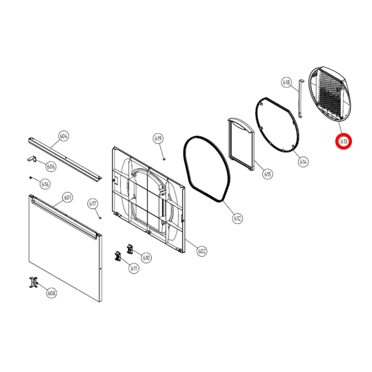 442014 Asko Dryer Filter Holder image 3