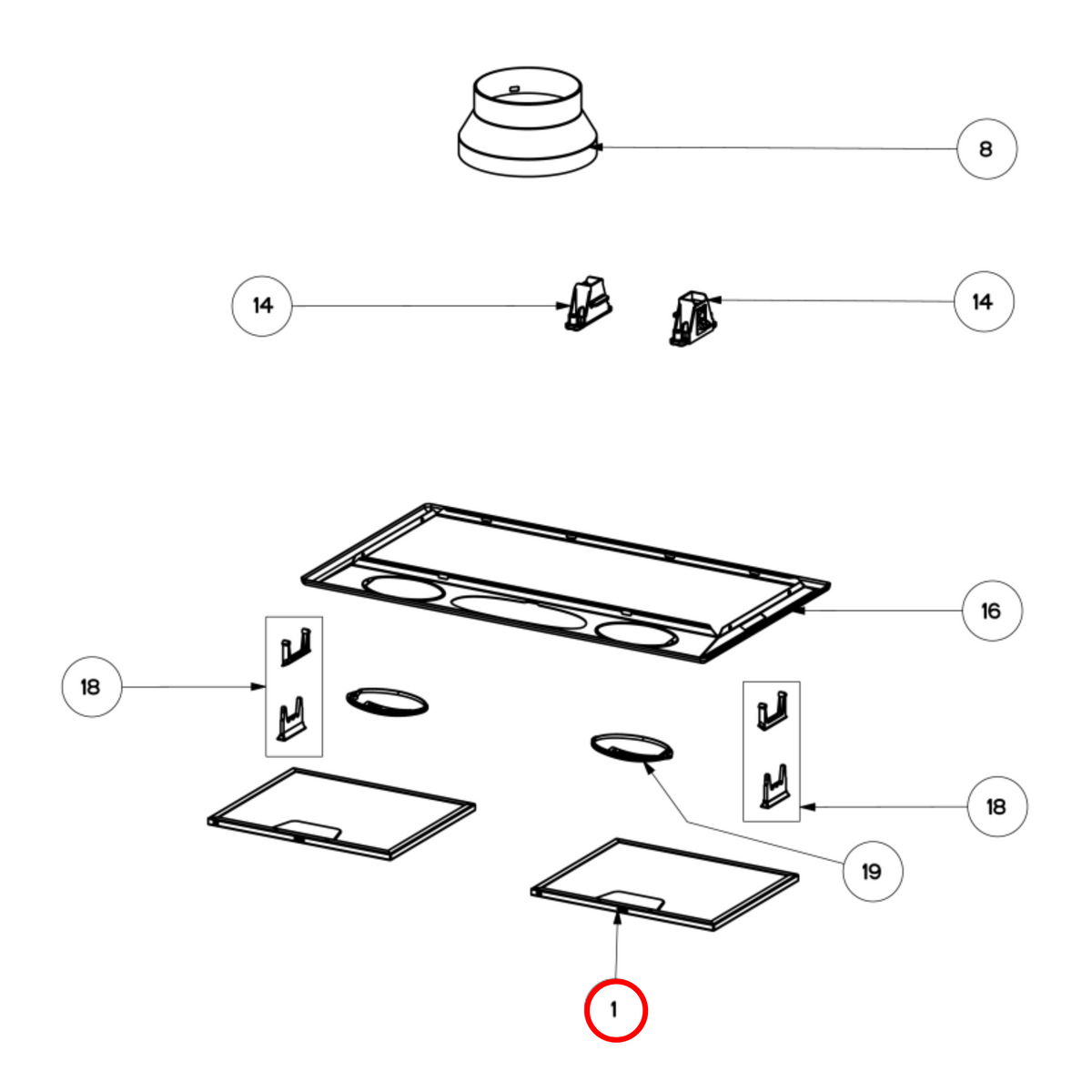 4055932869 AEG Electrolux Westinghouse Rangehood Aluminium Filter image 2
