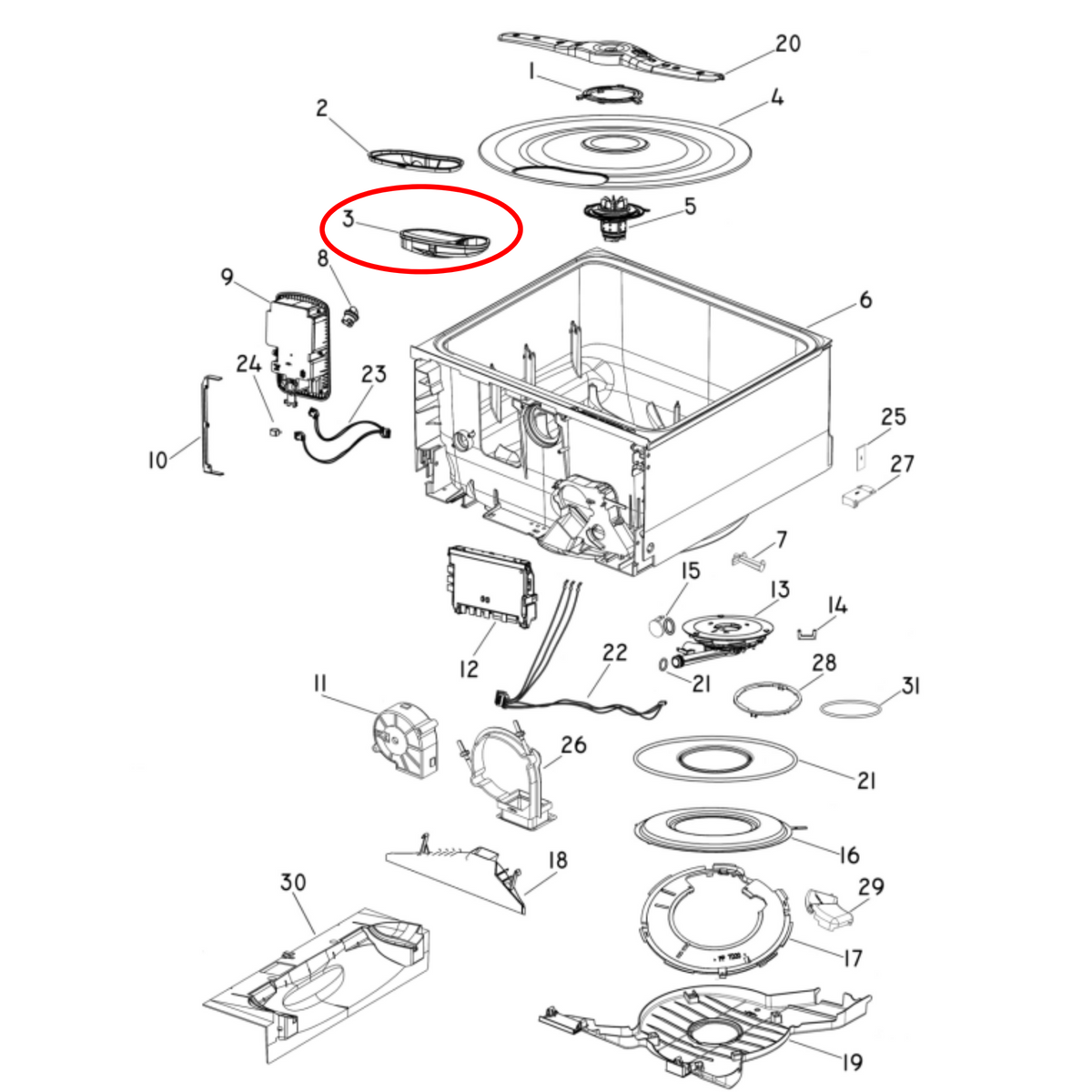 524828 Fisher & Paykel Dishwasher Drain Filter image 3