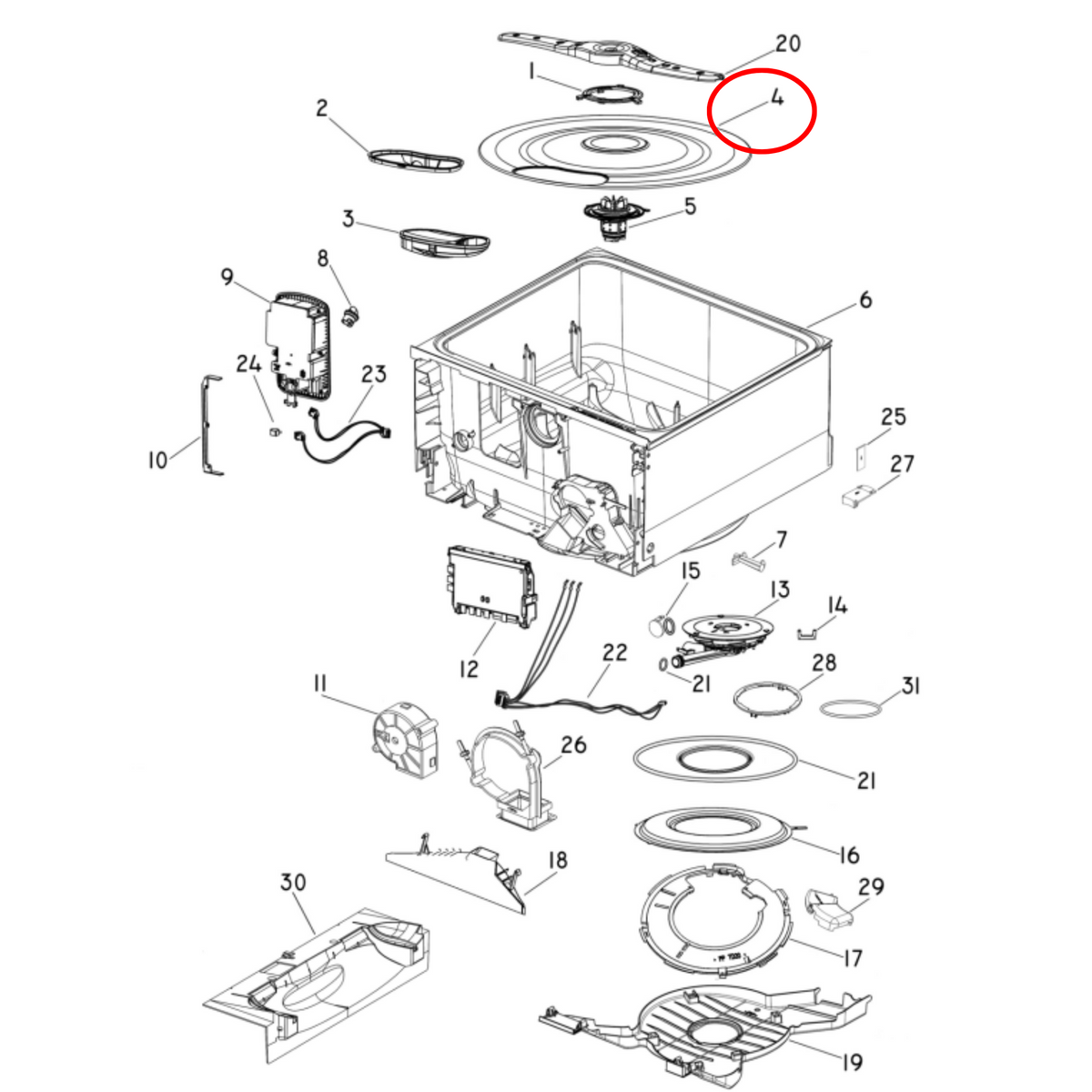 524888 Fisher & Paykel Dishwasher Filter Plate Kit image 4