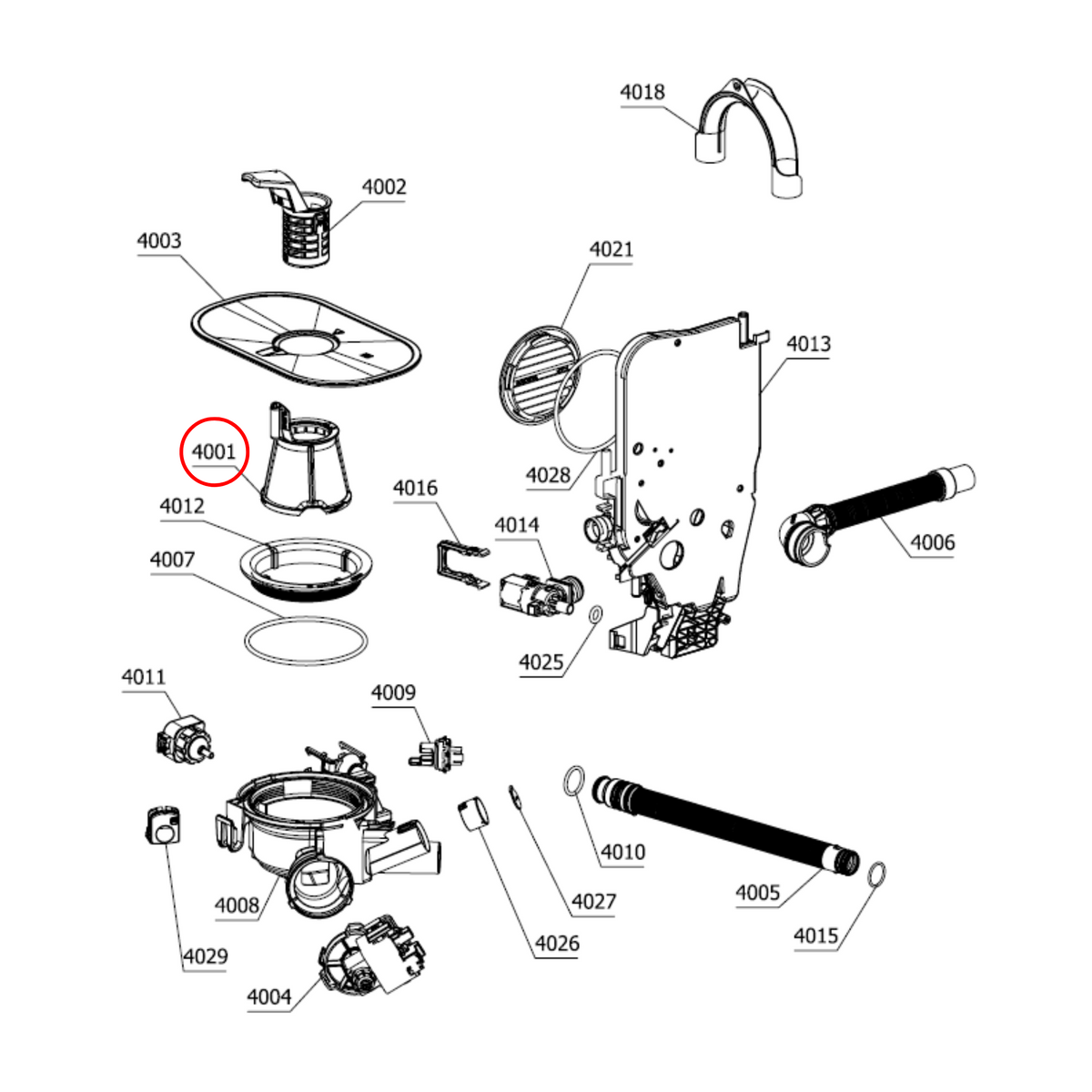 784738 Asko Dishwasher Screen Filter image 2