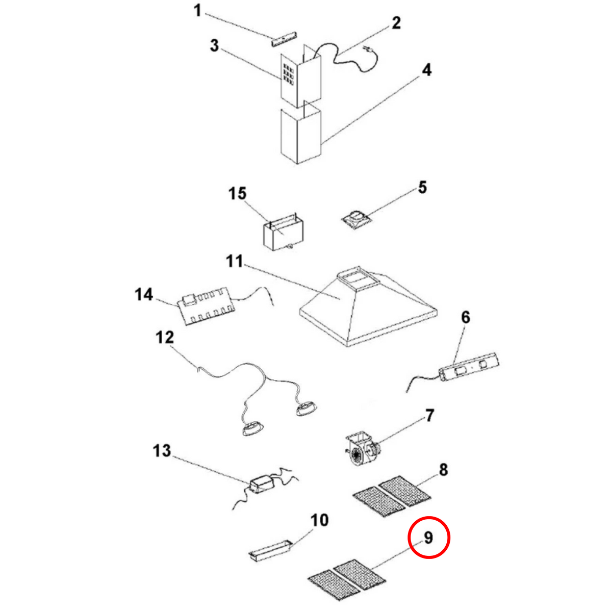 790684 Fisher & Paykel Rangehood Mesh Filter image 2