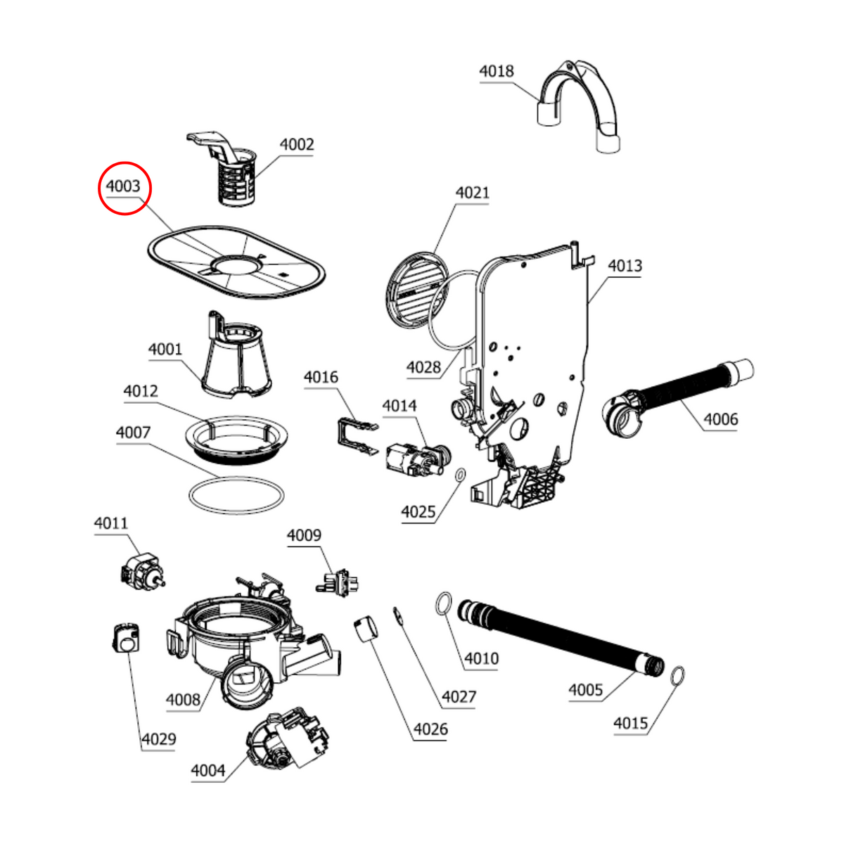 812045 Asko Dishwasher Upper Strainer Filter Plate image 2