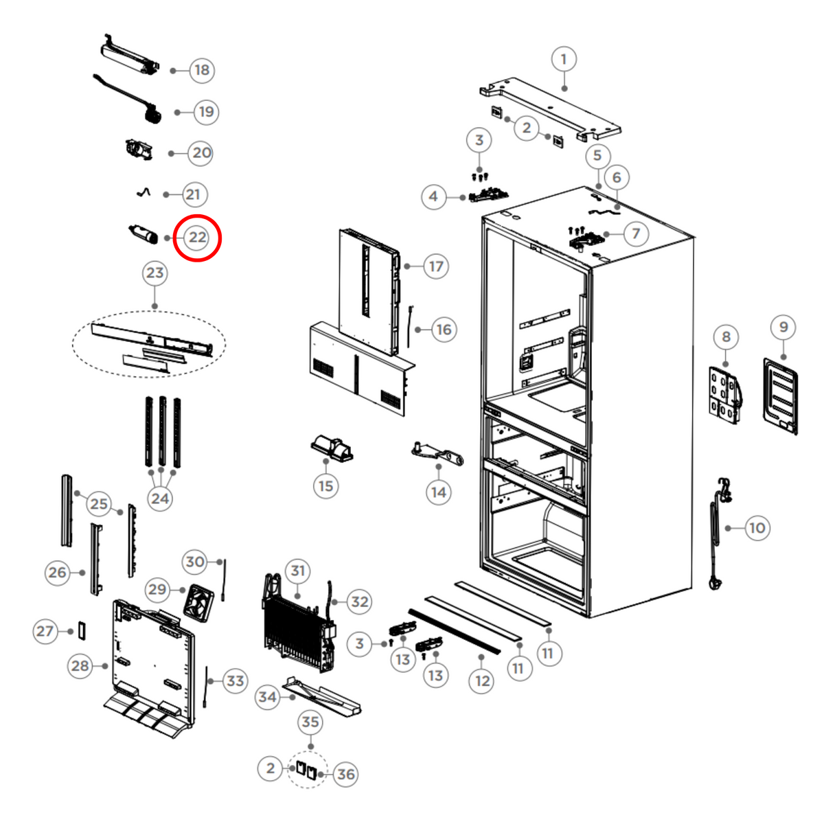 847201 Fisher & Paykel Fridge Water Filter image 3