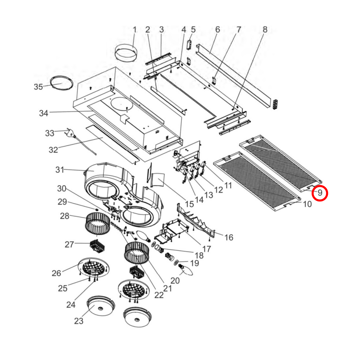 900402661 Chef Westinghouse Rangehood Filter image 2