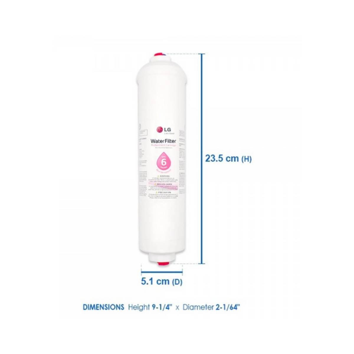 ADQ73693903 LG Fridge External Inline Water Filter image 2