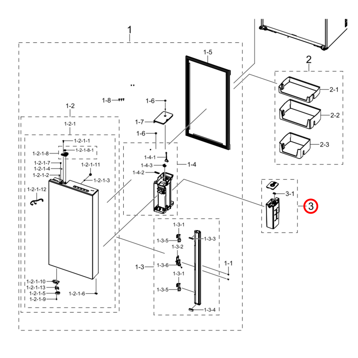 DA97-21261H Samsung Coffee Machine Fridge Water Filter Jug image 2