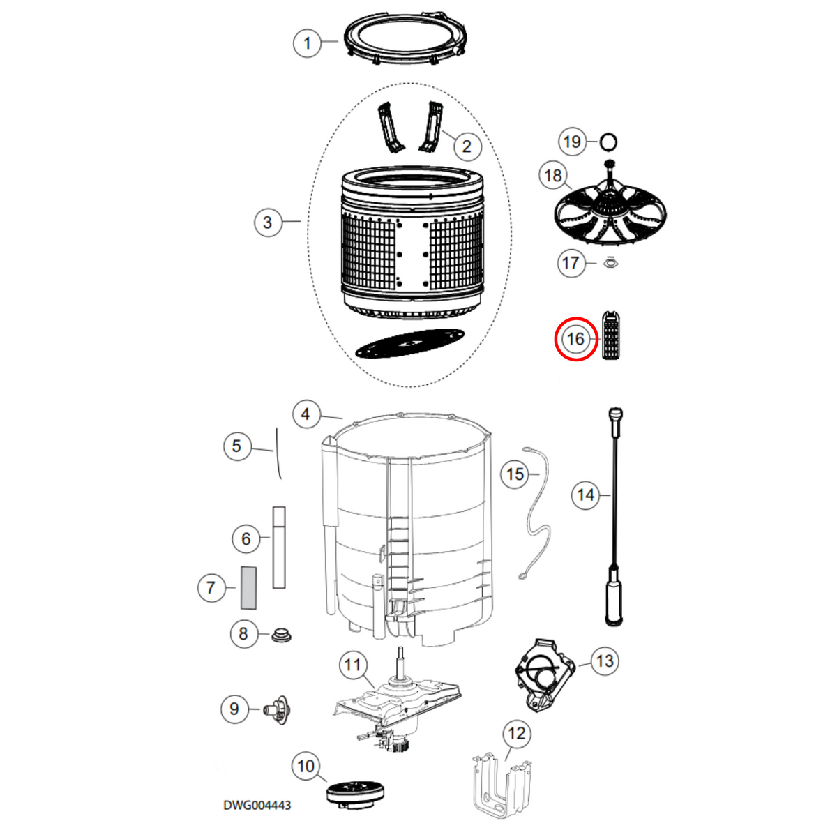 H0030813057 Haier Top Load Washing Machine Lint Filter image 3